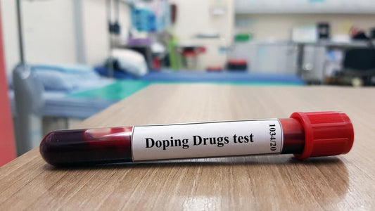 Laboratory sample of blood for doping drugs test