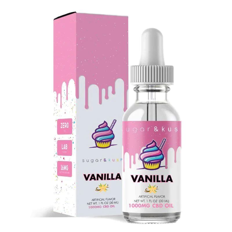 CBD Oil Tincture - Vanilla - 1000mg oil drop S&K Oil Drops 